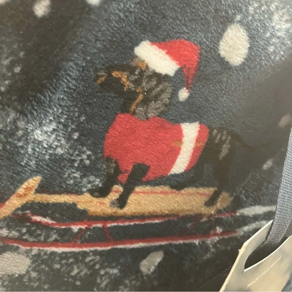 Winter Dog Fleece Blanket